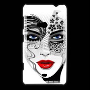 Coque Nokia Lumia 625 Visage glamour en dessin 500