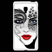 Coque LG F6 Visage glamour en dessin 500