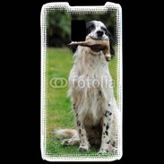 Coque LG P990 setter anglais avec bécasse
