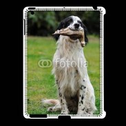 Coque iPad 2/3 setter anglais avec bécasse
