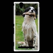 Coque Sony Xperia T2 Ultra setter anglais avec bécasse