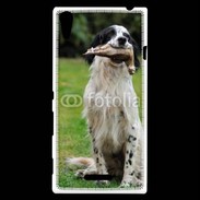 Coque Sony Xperia T3 setter anglais avec bécasse
