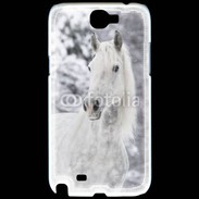 Coque Samsung Galaxy Note 2 Portait de Cheval dans la neige 500