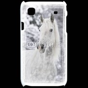Coque Samsung Galaxy S Portait de Cheval dans la neige 500