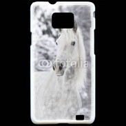 Coque Samsung Galaxy S2 Portait de Cheval dans la neige 500