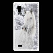 Coque LG Optimus L9 Portait de Cheval dans la neige 500