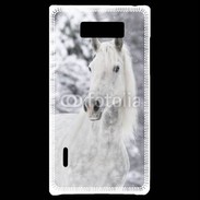 Coque LG Optimus L7 Portait de Cheval dans la neige 500