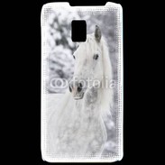 Coque LG P990 Portait de Cheval dans la neige 500