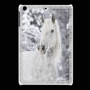 Coque iPadMini Portait de Cheval dans la neige 500