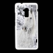 Coque HTC One Max Portait de Cheval dans la neige 500