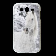Coque Samsung Galaxy Grand Portait de Cheval dans la neige 500