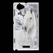 Coque Sony Xperia L Portait de Cheval dans la neige 500