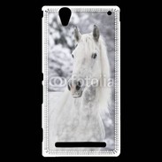Coque Sony Xperia T2 Ultra Portait de Cheval dans la neige 500
