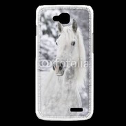 Coque LG L90 Portait de Cheval dans la neige 500