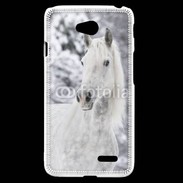 Coque LG L70 Portait de Cheval dans la neige 500