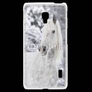 Coque LG F6 Portait de Cheval dans la neige 500