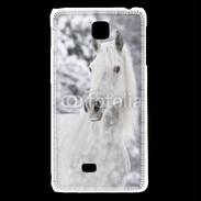 Coque LG F5 Portait de Cheval dans la neige 500