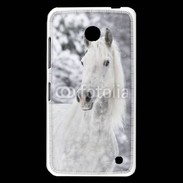 Coque Nokia Lumia 630 Portait de Cheval dans la neige 500