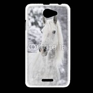Coque HTC Desire 516 Portait de Cheval dans la neige 500