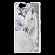 Coque Sony Xperia Z1 Compact Portait de Cheval dans la neige 500