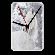 Grande pendule murale Portait de Cheval dans la neige 500