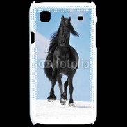 Coque Samsung Galaxy S Cheval Friesian noir 100