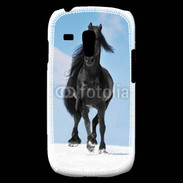 Coque Samsung Galaxy S3 Mini Cheval Friesian noir 100