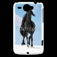 Coque HTC Wildfire G8 Cheval Friesian noir 100