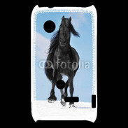 Coque Sony Xperia Typo Cheval Friesian noir 100