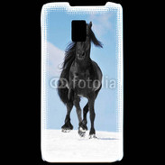 Coque LG P990 Cheval Friesian noir 100