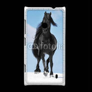 Coque Nokia Lumia 520 Cheval Friesian noir 100