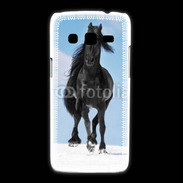 Coque Samsung Galaxy Express2 Cheval Friesian noir 100