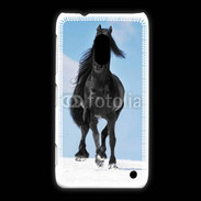Coque Nokia Lumia 620 Cheval Friesian noir 100