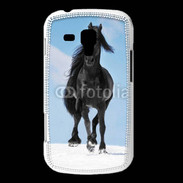 Coque Samsung Galaxy Trend Cheval Friesian noir 100