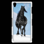 Coque Sony Xperia Z3 Cheval Friesian noir 100