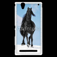 Coque Sony Xperia T2 Ultra Cheval Friesian noir 100