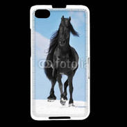 Coque Blackberry Z30 Cheval Friesian noir 100