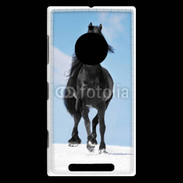 Coque Nokia Lumia 830 Cheval Friesian noir 100