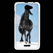 Coque HTC Desire 516 Cheval Friesian noir 100