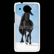 Coque HTC Desire 601 Cheval Friesian noir 100