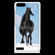 Coque Huawei Ascend G6 Cheval Friesian noir 100