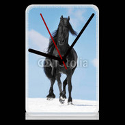 Pendule de bureau Cheval Friesian noir 100