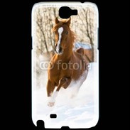 Coque Samsung Galaxy Note 2 Cheval arabe dans la neige 100