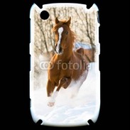 Coque Blackberry 8520 Cheval arabe dans la neige 100