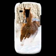 Coque Samsung Galaxy S3 Mini Cheval arabe dans la neige 100