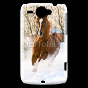 Coque HTC Wildfire G8 Cheval arabe dans la neige 100