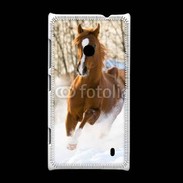 Coque Nokia Lumia 520 Cheval arabe dans la neige 100