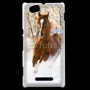 Coque Sony Xperia M Cheval arabe dans la neige 100