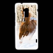 Coque HTC One Max Cheval arabe dans la neige 100