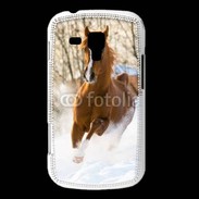 Coque Samsung Galaxy Trend Cheval arabe dans la neige 100